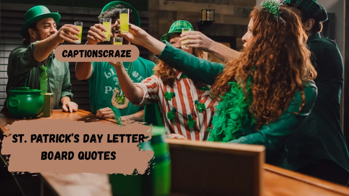 St. Patrick’s Day Letter Board Quotes Explore captions and quotes "St. Patrick’s Day Letter Board Quotes" This article will highlight Captions and Quotes to express well wishes based on context and tone. It offers a range of examples with attention to nuance, tone, and how to select the best option depending on your audience—whether it's a funny post, family-friendly greeting, or heartfelt wish. 🎉 Top 5 St. Patrick’s Day Letter Board Quotes & Captions (Editor’s Picks) 🍀 “Shake your shamrocks!” 🌈 “Not lucky, just blessed.” 🍺 “Irish you were beer.” ☘️ “Pinch me and I’ll punch you.” 💚 “Too cute to pinch!” 1. ☘️ Funny St. Patrick’s Day Letter Board Captions 🍀 "Shenanigans are my cardio." 😂 "Zero lucks given." 🍺 "Irish I had another beer." 🌈 "Magically suspicious." 😜 "Feelin’ lucky… kinda." 🤪 "Lucky vibes only." 💩 "Leprechaun did it." 🍻 "Drinks well with others." 🤑 "Keep calm and shamrock on." 2. 🌈 Cute St. Patrick’s Day Quotes for Letter Boards ☘️ "Little leprechaun on the loose!" 💚 "Lucky to be yours." 🌈 "Chasing rainbows today." 🧁 "Sweet as a shamrock shake." 🧚 "Sprinkled with a little luck." 👶 "Too cute for pinching." 💖 "You’re my pot of gold." 🐸 "Green and glowing." 🍭 "Luck looks good on me." 3. 💚 Irish Blessing-Inspired Letter Board Quotes 🙏 "May your troubles be less and your blessings be more." 🌦️ "May the road rise up to meet you." 💨 "May the wind be always at your back." 🌞 "May the sun shine warm upon your face." 🌧️ "Rainbows follow rainy hearts." 🍀 "A good friend is like a four-leaf clover: hard to find and lucky to have." 🕊️ "Peace be with your shamrock soul." 📜 "Old Irish souls never fade." 🔥 "Wherever you go, may warmth follow." 4. 🍻 Party-Themed St. Patrick’s Day Letter Board Captions 🍺 "Ready to Paddy!" 🥂 "Sip me, I’m Irish." 🕺 "Time to get shamrocked!" 🎶 "Dancing like no one’s Dublin." 🍸 "Cheers to green beers!" 🥳 "Keep calm and party on." 💃 "Shamrock & roll, baby!" 🥃 "Irish whiskey fixes everything." 🎉 "Squeeze the day. It's St. Paddy’s!" 5. 🧒 Kid-Friendly Letter Board Captions 🧸 "I’m magically adorable!" 🧃 "Got my lucky socks on!" 🍬 "Too sweet to pinch." 🐻 "Rainbow hunter in training." 🧒 "Mini leprechaun on duty!" 🍪 "Clover cookies, please!" 🎨 "Craftin’ rainbows and luck." 🎓 "Shamrock student squad!" 📚 "Learning is my lucky charm." 6. 💌 Romantic St. Patrick’s Day Quotes ❤️ "You’re my lucky charm." 💋 "Kiss me, I’m yours." 👫 "Together, we’re pure gold." 💌 "Found my pot of gold in you." 💘 "You shamrock my world." 💞 "Lucky to love you." 💑 "Love, luck & leprechauns." 🌹 "Irish eyes are smilin’ at you." 💝 "With you, every day is lucky." 7. 📸 Instagram-Friendly Captions 📸 "Caught in a shamrock storm." 🤳 "Selfie with my lucky crew!" ✨ "Golden hour meets lucky hour." 👒 "Sippin’ and chillin’ in green." 🧢 "St. Paddy’s drip check!" 👑 "Feelin’ cute, might pinch later." 🖼️ "Framed in luck." 🎥 "Rollin’ with the green squad." 📷 "Green’s the vibe today!" 8. 💼 Office or Workplace Captions 🗂️ "Luck meets hustle." 📊 "Green goals only today." 🖥️ "Shamrocking the workflow." ☕ "Powered by coffee and luck." 📅 "Leprechaun on lunch break." 💼 "May the productivity be with you." 📈 "Luck is my business plan." 🗃️ "Green file, golden ideas." 🖇️ "Working hard, hardly leprechauning." 9. 🛋️ Home Décor Quote Ideas 🏡 "Welcome to our lucky home!" 🛏️ "This home runs on rainbows." 🕯️ "Cozy & clover-filled." 🪑 "Where every corner shines gold." 🖼️ "This family is our pot of gold." 🧹 "Sweeping in spring & luck." 🪟 "Green days and golden ways." 🕰️ "Every hour’s lucky here." 🧺 "Blessed and well-dressed in green." 10. 📆 Countdown & Calendar Quotes 🗓️ "17 days ‘til green!" ⏳ "Countdown to clovers!" 🕒 "Time for Irish cheer!" 📆 "This month = March magic." 🗓️ "Marching into luck!" 🕰️ "Tick-tock, it’s clover o’clock!" 📅 "Lucky week begins!" 🧭 "Day by day, we find gold." 🕊️ "Spring’s luck is near." 11. 🧘‍♀️ Wellness & Fitness-Inspired St. Patrick’s Day Captions 🏋️‍♀️ "Strong like a shamrock." 🧘 "Namaste and shamrock slay." 🍀 "Sweatin’ the green stuff." 🥦 "Fueling up on green goodness." 🏃‍♂️ "Running on rainbows and reps." 💪 "Powered by clovers & protein." 🥗 "Abs are made in March." 🥾 "Hiking to the pot of gold." 🧃 "Green smoothies, greener mindset." 12. 🐶 Pet-Friendly St. Patrick’s Day Quotes 🐾 "Lucky dog, happy heart!" 🐕 "I woof you more than gold." 🐱 "Cattin’ around like a leprechaun." 🐾 "Pawsitively lucky today!" 🐶 "Too cute to be pinched!" 🐾 "Sniffin’ out gold and snacks!" 🐕‍🦺 "Barking up the lucky tree." 🐱 "Feline fine in green." 🦴 "Fetching some four-leaf fun!" 13. 🌱 Minimalist & Aesthetic Letter Board Quotes 🌿 "Simple. Green. Grateful." 🍀 "Live lucky." 🌱 "Minimal clover mood." 🖤 "Black, white & a touch of green." ☁️ "Breathe in, luck out." 🔲 "Less is luck." 🌈 "Stillness & rainbows." 🧼 "Clean lines, lucky times." 🕊️ "Airy, lucky, lovely." 14. 🙏 Faith-Based St. Patrick’s Day Quotes 🕊️ "God bless your shamrock soul." ✝️ "Faith, hope, and clover." 🙏 "Grace in every green moment." 🌞 "His blessings shine like gold." 📖 "Rooted in faith, growing in luck." 🌈 "Where He leads, the rainbow follows." 💚 "Loved, lucky, led by faith." ⛪ "Guided by grace and green." 🔔 "Let God be your lucky charm." 15. 🍽️ Food & Drink Quotes for St. Patrick’s Day 🥞 "Flippin’ lucky pancakes!" 🧁 "Eat, drink, and be Irish!" 🍀 "Shamrock sips & rainbow bites." 🍕 "Green food only, please." 🍹 "Stirred, not pinched." 🍩 "Glazed in green today!" 🍗 "Clover-seasoned everything." 🍪 "Sweet clover dreams." 🍻 "Hoppin’ into a hoppy hour." 16. 🧵 DIY & Crafty Letter Board Quotes ✂️ "Cutting corners into clovers." 🧵 "Threading through shamrocks." 🎨 "Paint the town green." 🖍️ "Craftin’ some clover magic." 🪡 "Sewing up the luck." 🖌️ "Green glue, good vibes." 📏 "Measure twice, pinch once." 🧶 "Spinning gold from green." 🪀 "DIY till you find the pot of gold." 17. 👨‍👩‍👧 Family & Sibling Captions 👨‍👩‍👧 "Our lucky little clan." 🧒 "Clover cuddles & sibling giggles." 💚 "Family: our daily pot of gold." 👶 "Born lucky, raised loved." 🛋️ "Home is where the clovers grow." 🧓 "Generations of Irish pride." 👦 "Brotherhood of the green pants." 👧 "Sisterhood in shamrocks." 🍼 "Tiny toes, giant luck." 18. 👯‍♀️ Best Friend & Group-Themed Captions 👯‍♀️ "Shenanigan squad!" 🍻 "Drinkin’ with my lucky charms." 🎉 "Besties in green beats." 💚 "Friendship is golden." 🕺 "We bring the party and the luck!" 👭 "Pinch proof partners." 🧑‍🤝‍🧑 "Clover crew on duty." 🌈 "Our pot of memories." 💃 "Dublin’ the fun with you." 19. 🏫 Classroom & School Captions 📚 "Learning is our lucky charm!" ✏️ "Shamrock smarties." 📏 "Measuring growth in green steps." 🧠 "Brainstorming with leprechauns." 🎓 "Luck + learning = magic!" 🖍️ "Crayons & clovers." 📖 "Clover curriculum in session." 🍎 "Teachers sprinkle the luck!" 📝 "Test day? Just add luck." 20. 👵 Senior-Friendly Captions 👴 "Still got that Irish spark." 🧓 "Vintage luck runs deep." 👵 "Wisdom and shamrocks age well." 💚 "Born lucky, aged gracefully." 🌞 "Golden years, golden clovers." 📜 "Tales told with green hearts." 🪑 "Luck rocks in rocking chairs." 🧣 "Hats off to Irish heritage." ☕ "Tea, tales & treasure today." 21. 🌸 Seasonal Transition Quotes (Winter to Spring) 🌷 "Springing into shamrocks!" 🌤️ "From frost to four-leafs." 🐣 "Green shoots & golden hopes." 🌼 "Blooming with luck." 🌿 "Fresh starts in clover fields." 🌈 "Rainbows return with spring." 🌸 "Shedding snow for shamrocks." 🌾 "March means growth & magic." ☘️ "Winter bows to clover kings." Perfect for seasonal décor, mindful posts, or gardening themes. ✅ Final Meta Description: Explore 189+ St. Patrick’s Day letter board quotes and captions: funny, cute, romantic, pet-friendly, family, school, and more! 🍀✨